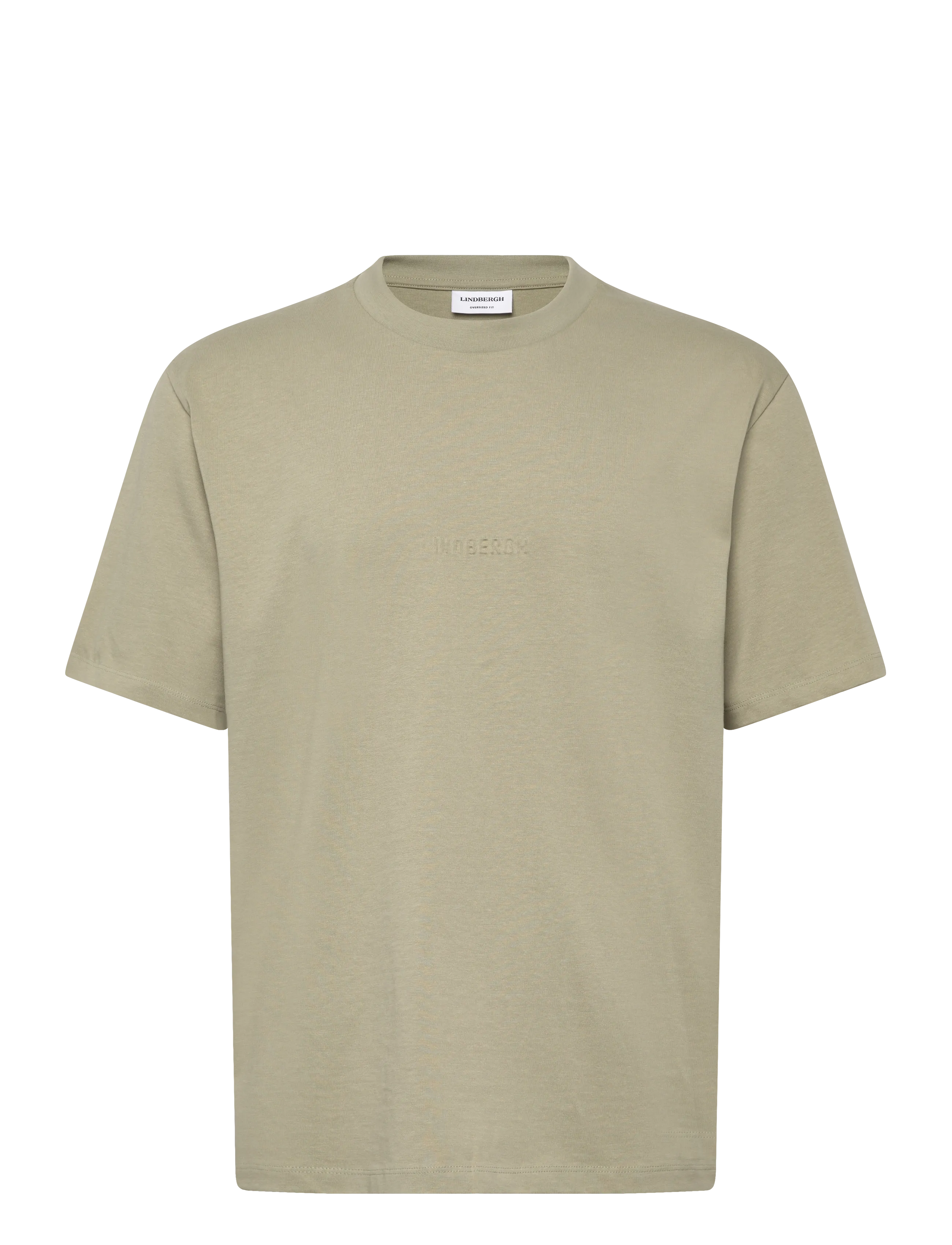 Lindbergh Oversized brand carrier tee S/S - T-shirts - DUSTY OLIVE / green