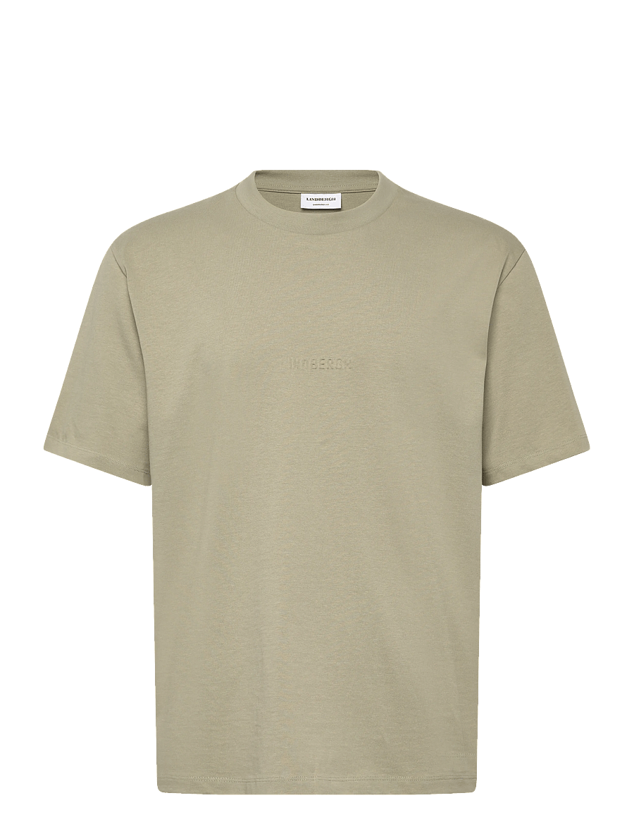 Lindbergh - Oversized brand carrier tee S/S - kurzärmelige t-shirts - dusty olive - 1