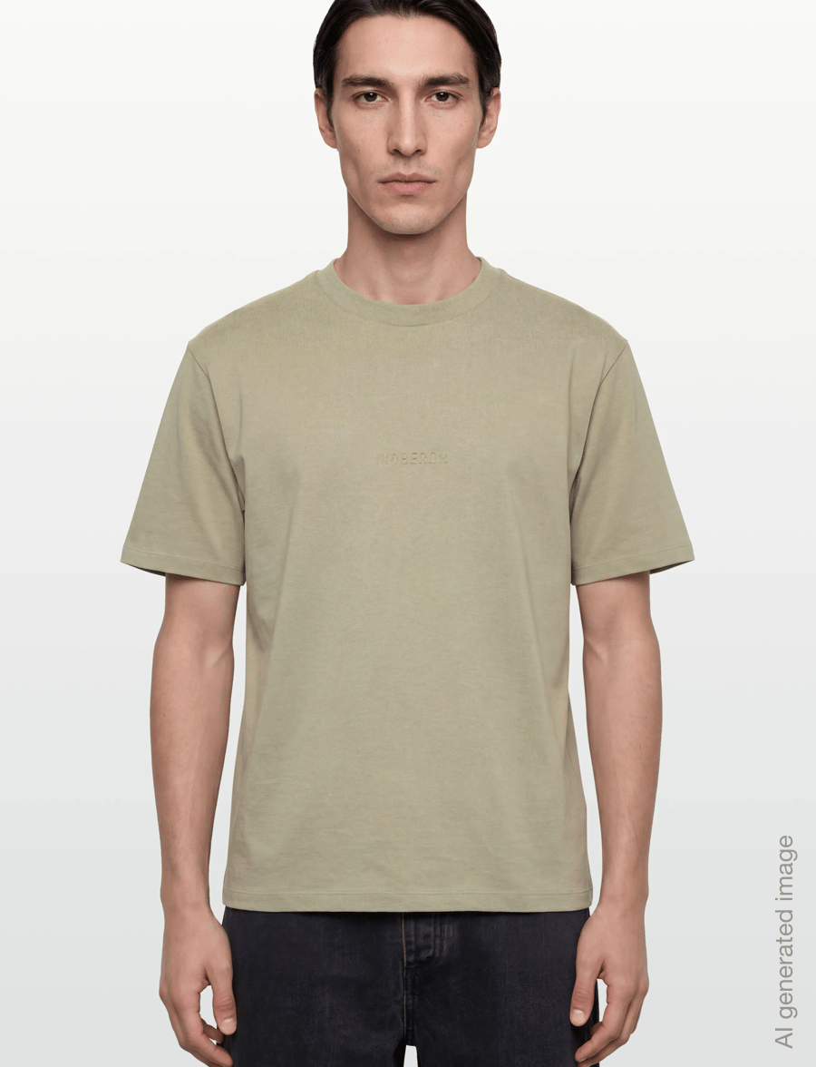 Lindbergh - Oversized brand carrier tee S/S - kurzärmelige t-shirts - dusty olive - 3