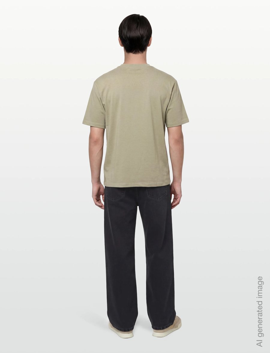 Lindbergh - Oversized brand carrier tee S/S - kurzärmelige t-shirts - dusty olive - 4