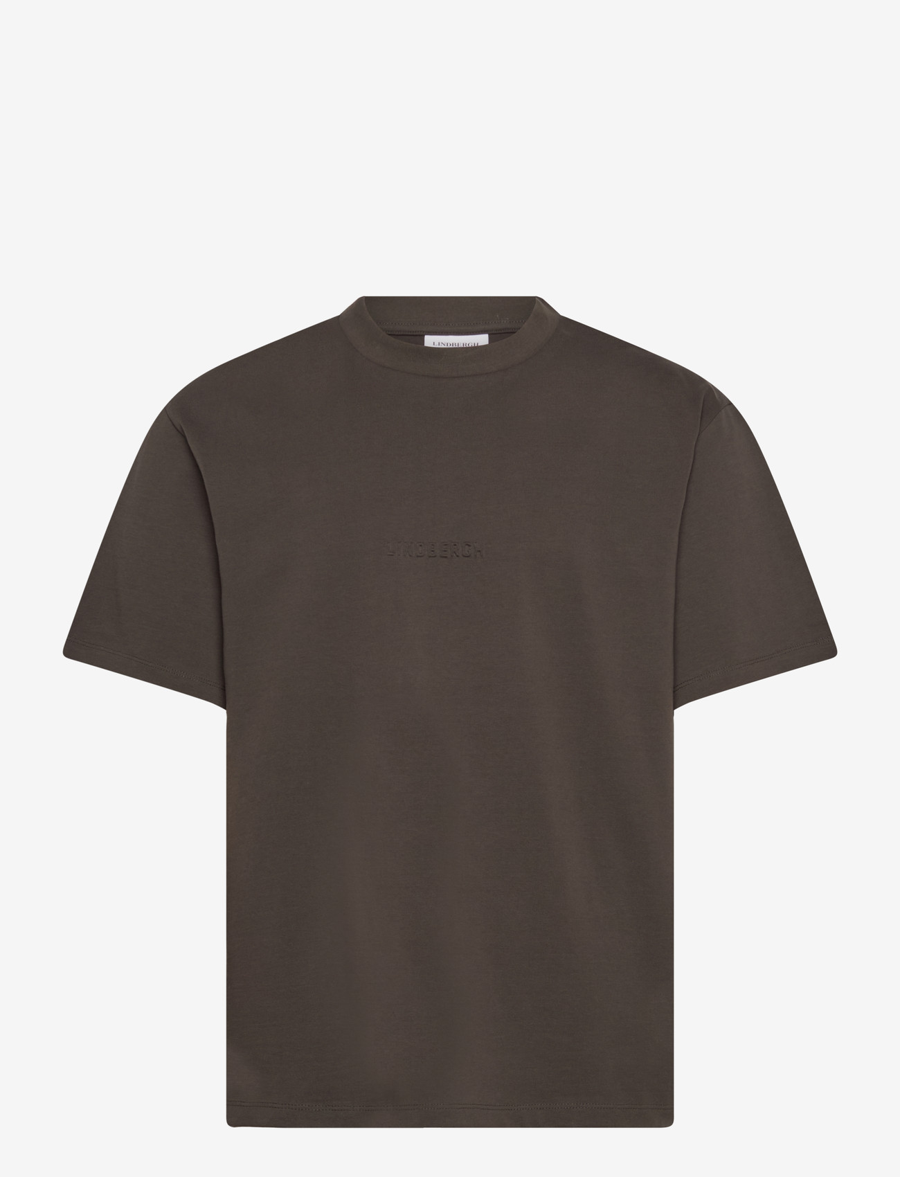 Lindbergh - Oversized brand carrier tee S/S - lühikeste varrukatega t-särgid - ebony brown - 1