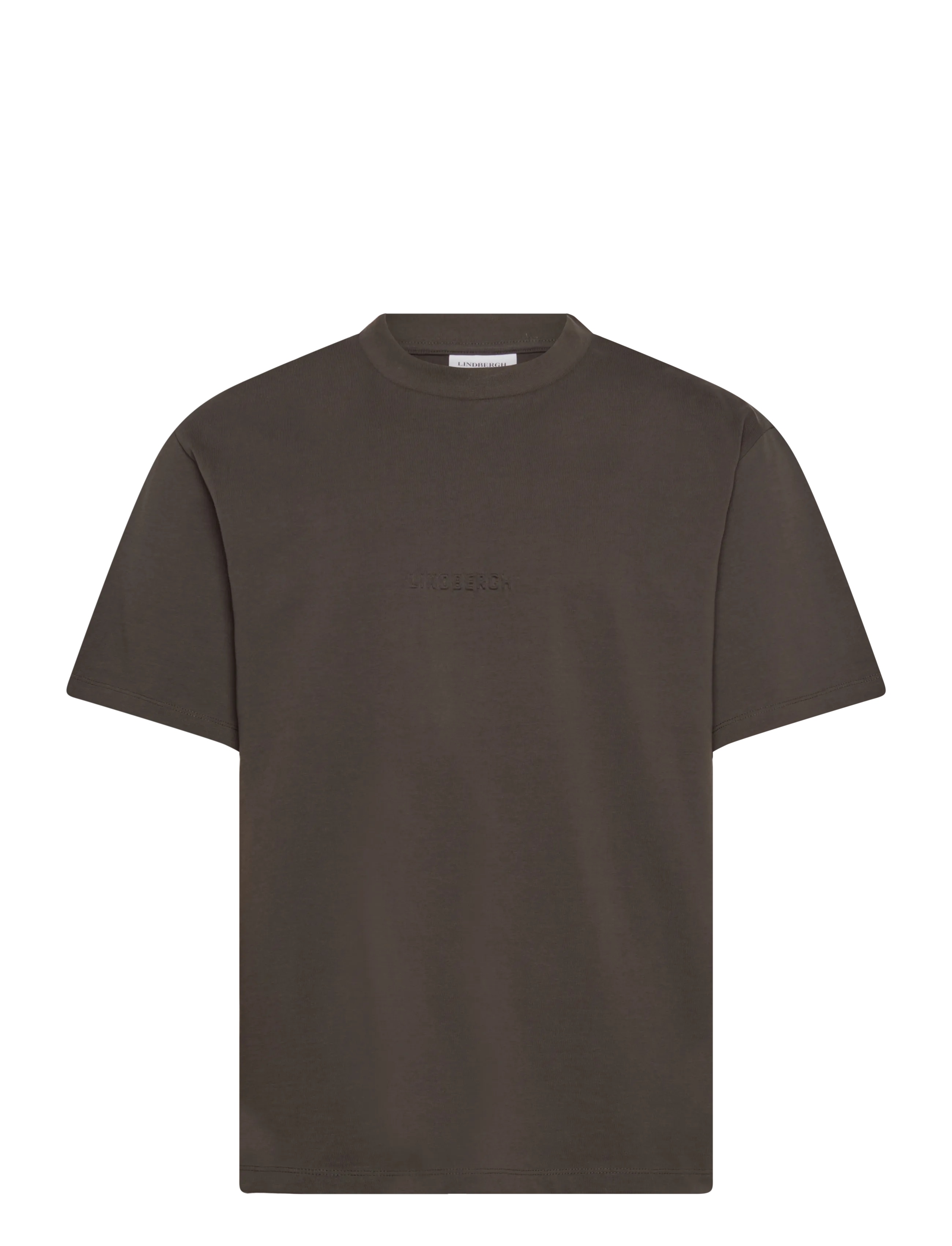Lindbergh Oversized brand carrier tee S/S - T-shirts - EBONY BROWN / brown