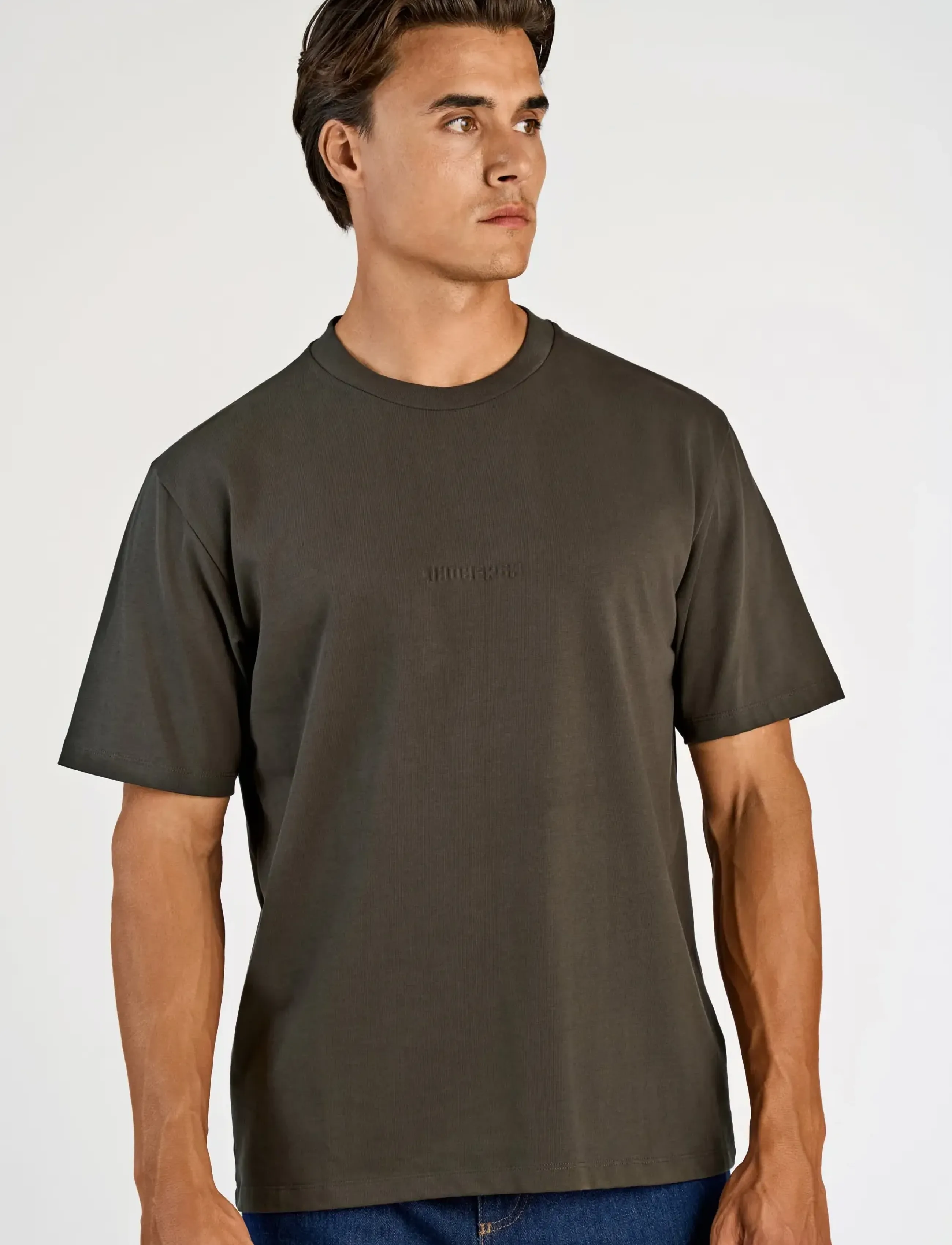 Lindbergh - Oversized brand carrier tee S/S - kortärmade t-shirts - ebony brown - 3