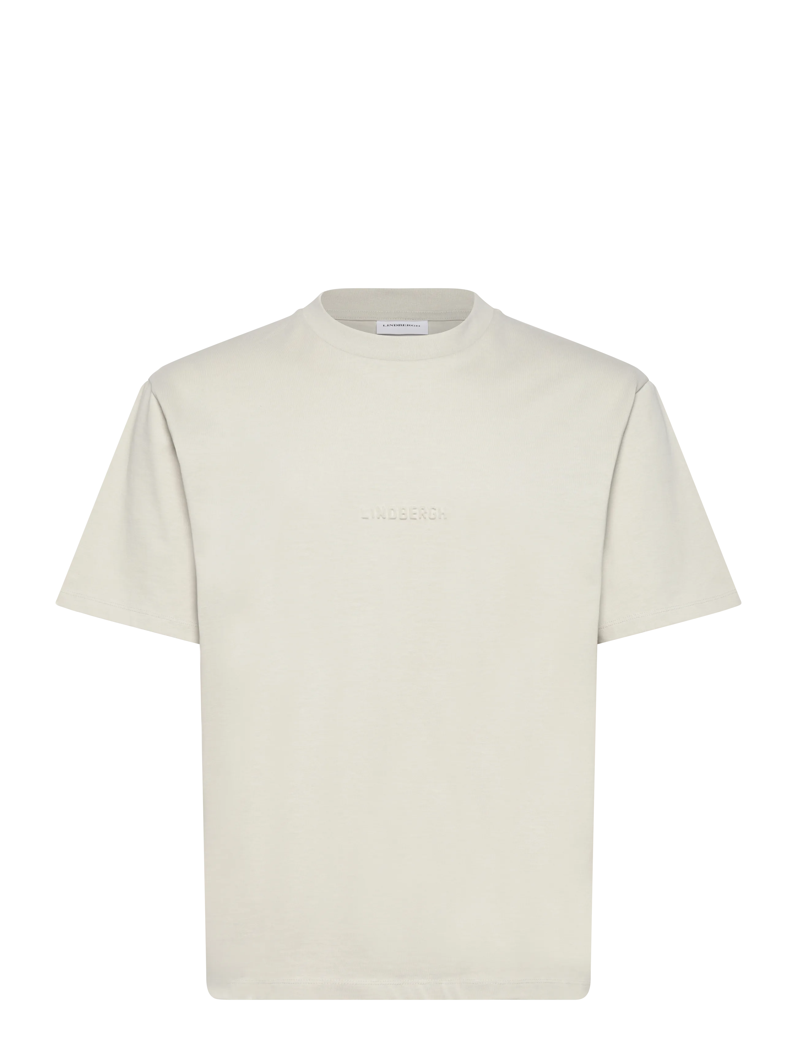 Lindbergh Oversized brand carrier tee S/S - T-shirts - FAIR GREY / cream