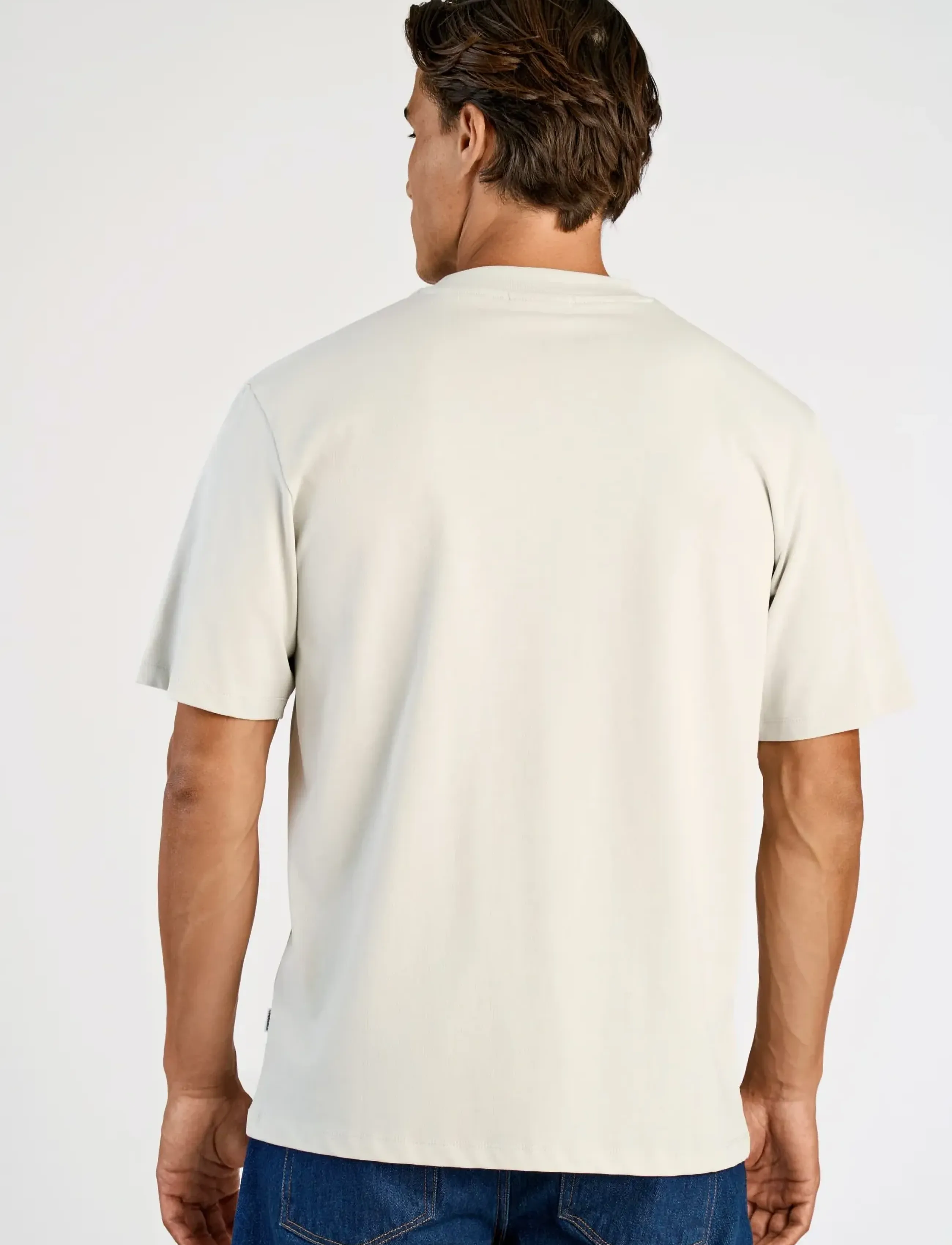 Lindbergh - Oversized brand carrier tee S/S - kortärmade t-shirts - fair grey - 4