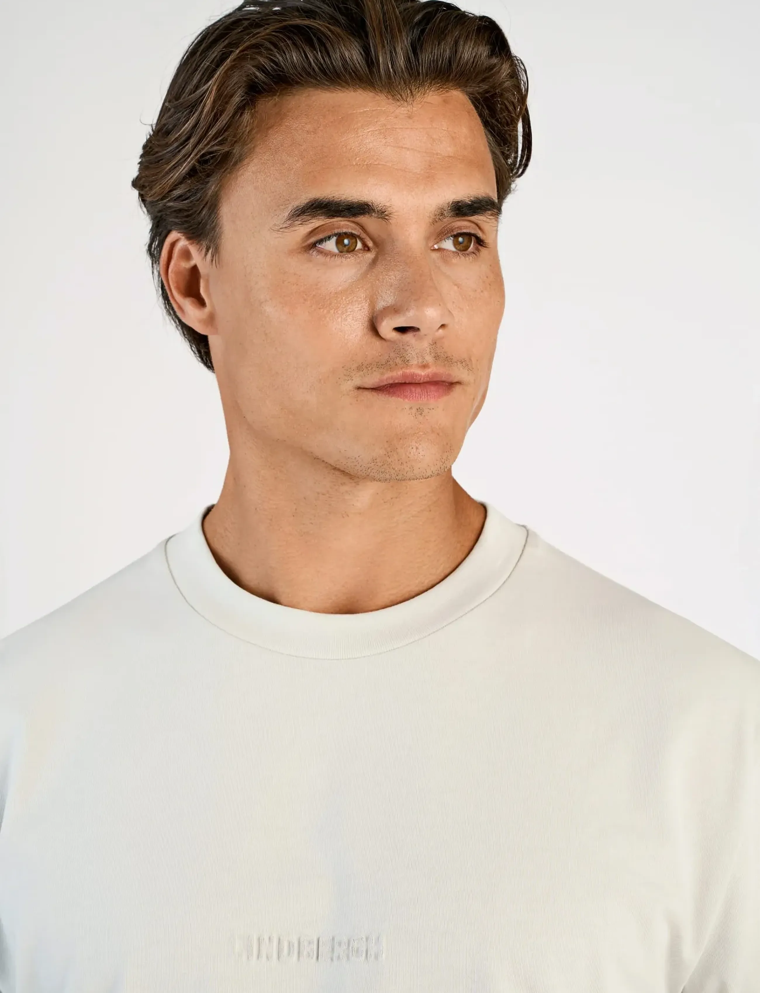 Lindbergh - Oversized brand carrier tee S/S - kortärmade t-shirts - fair grey - 5