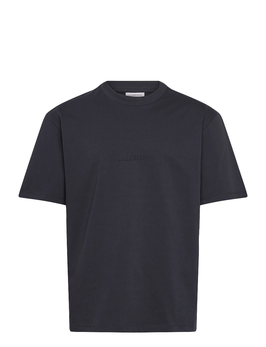 Lindbergh - Oversized brand carrier tee S/S - kortärmade t-shirts - navy - 1