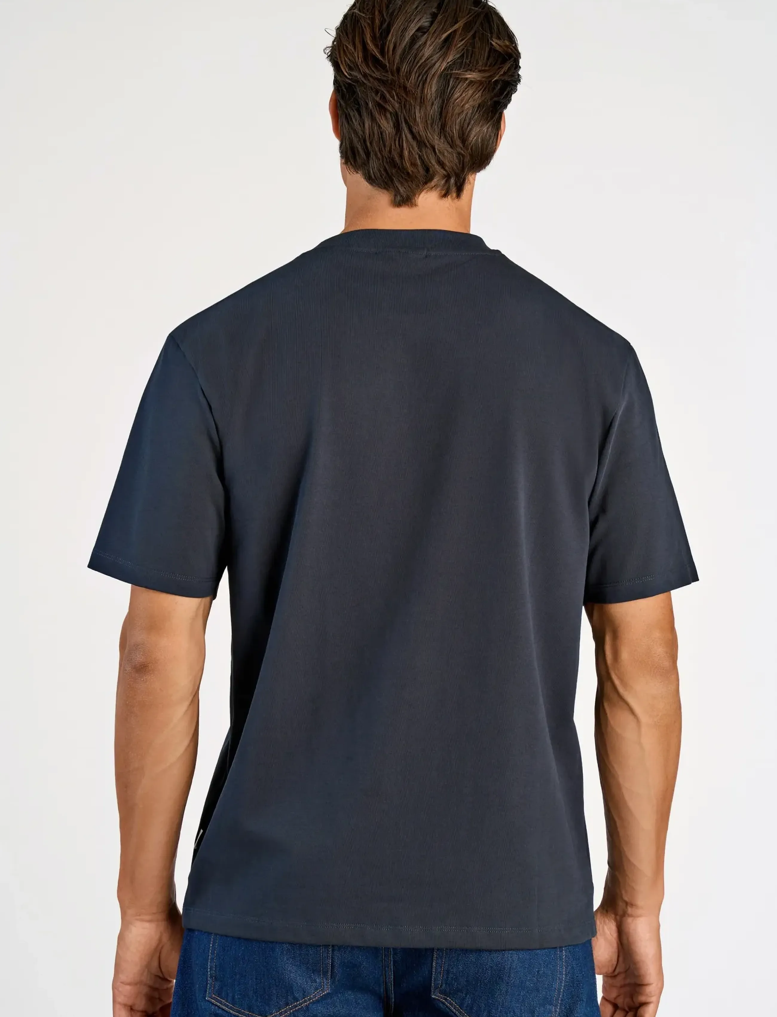 Lindbergh - Oversized brand carrier tee S/S - lühikeste varrukatega t-särgid - navy - 4
