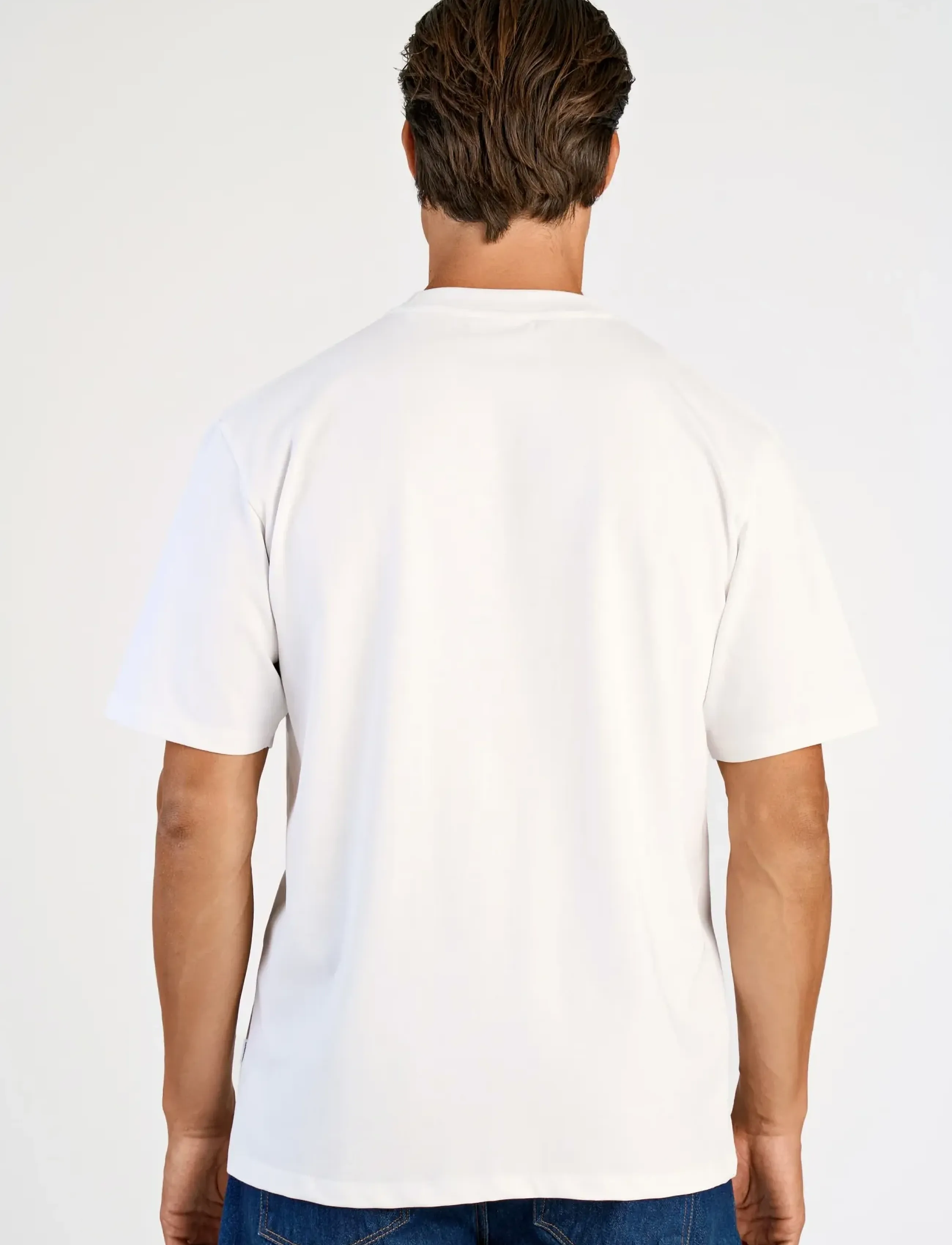 Lindbergh - Oversized brand carrier tee S/S - kortärmade t-shirts - white - 4