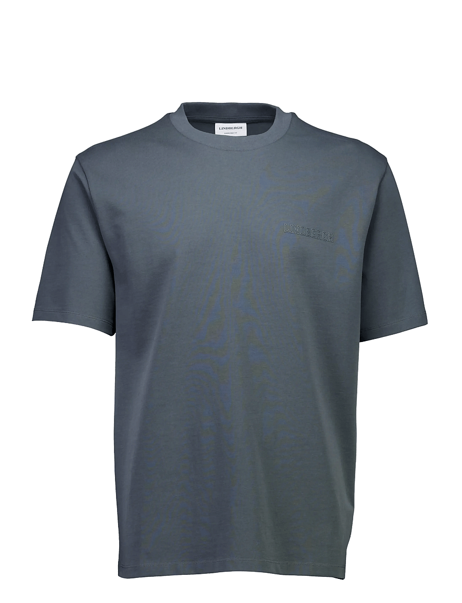 Lindbergh - Oversized logo tee S/S - lühikeste varrukatega t-särgid - granite green - 1