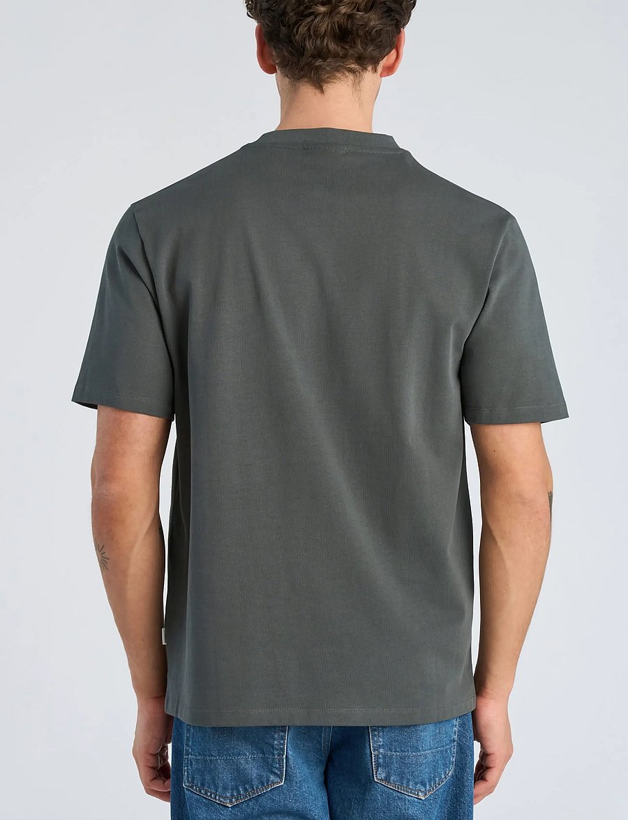 Lindbergh - Oversized logo tee S/S - lühikeste varrukatega t-särgid - granite green - 4