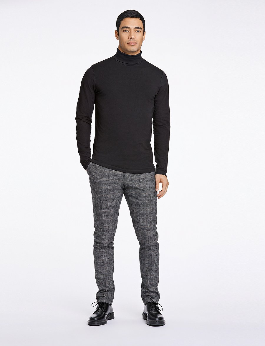 Lindbergh - Roll neck tee L/S - langärmelig - black - 0