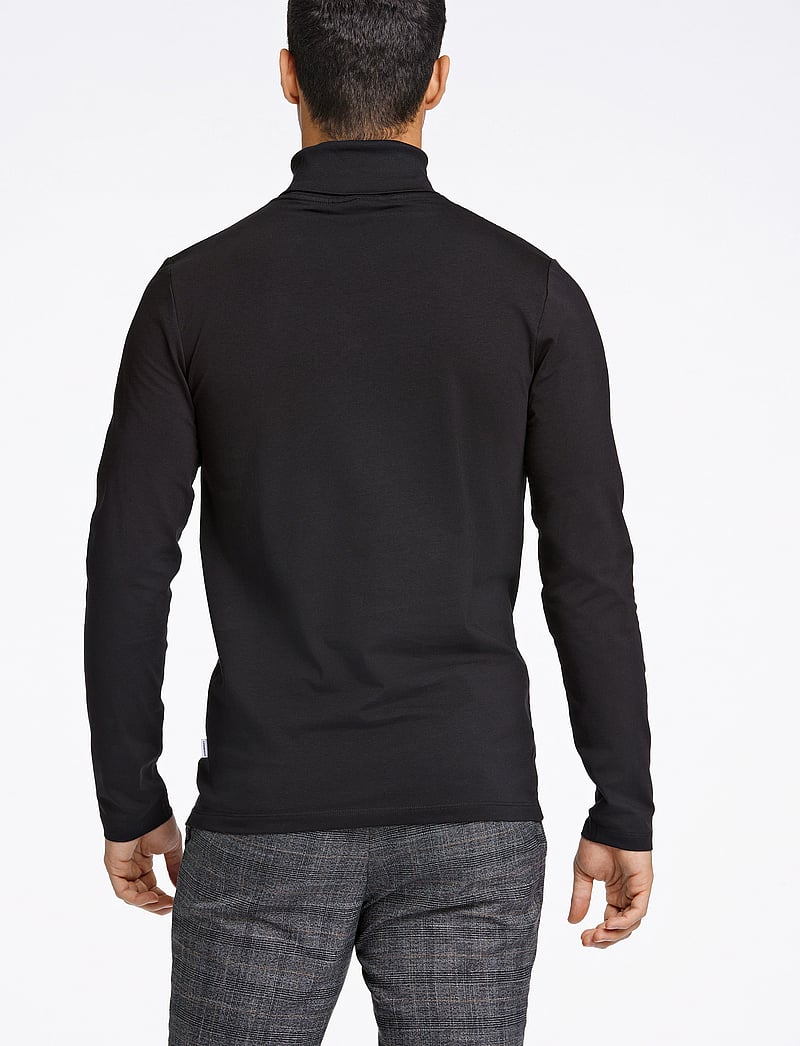 Lindbergh - Roll neck tee L/S - långärmade t-shirts - black - 4