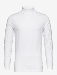 Roll neck tee L/S - WHITE