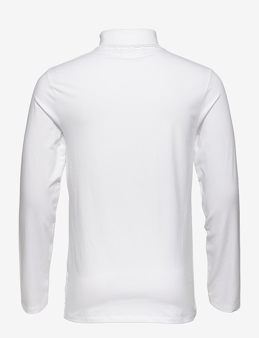 Lindbergh - Roll neck tee L/S - långärmade t-shirts - white - 3