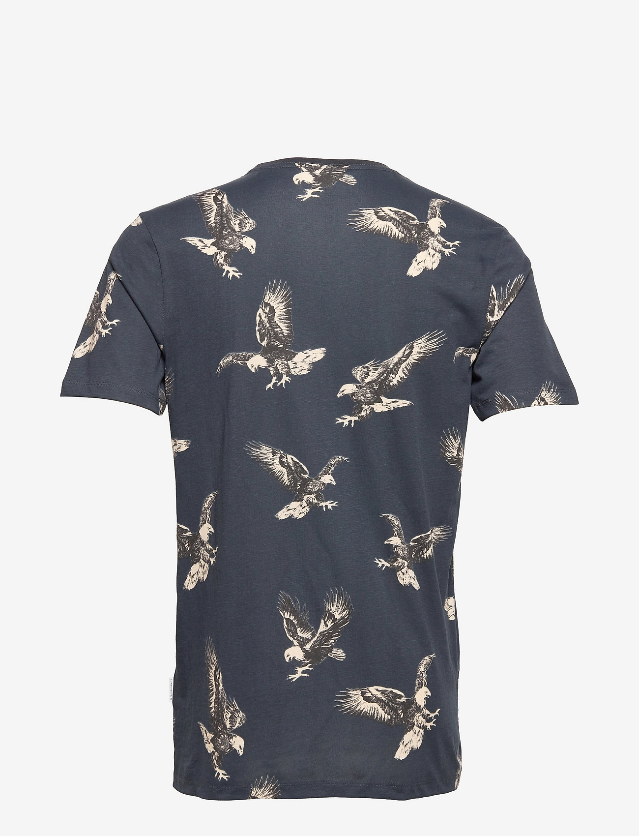 Lindbergh - AOP eagle O-neck tee S/S - dk blue - 1