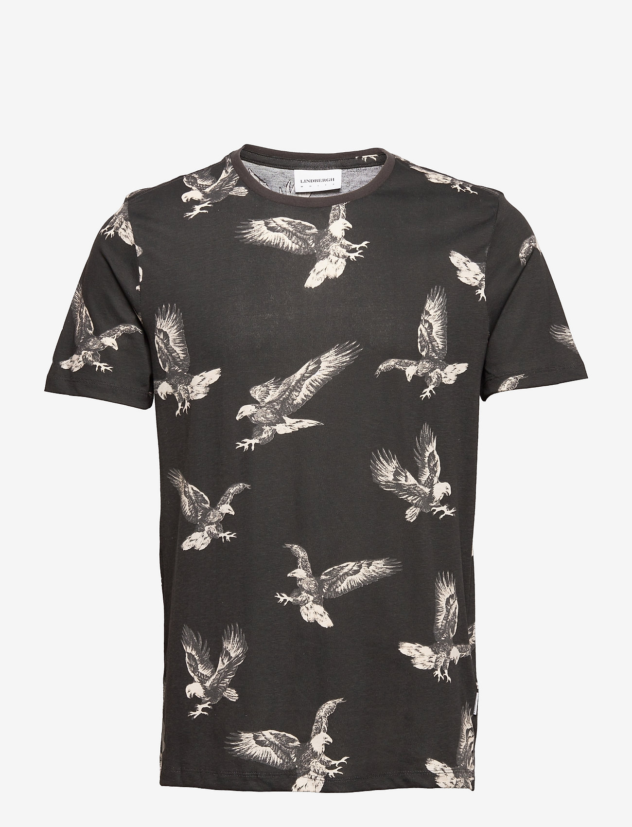 AOP eagle O-neck tee S/S - DUSTY BLACK