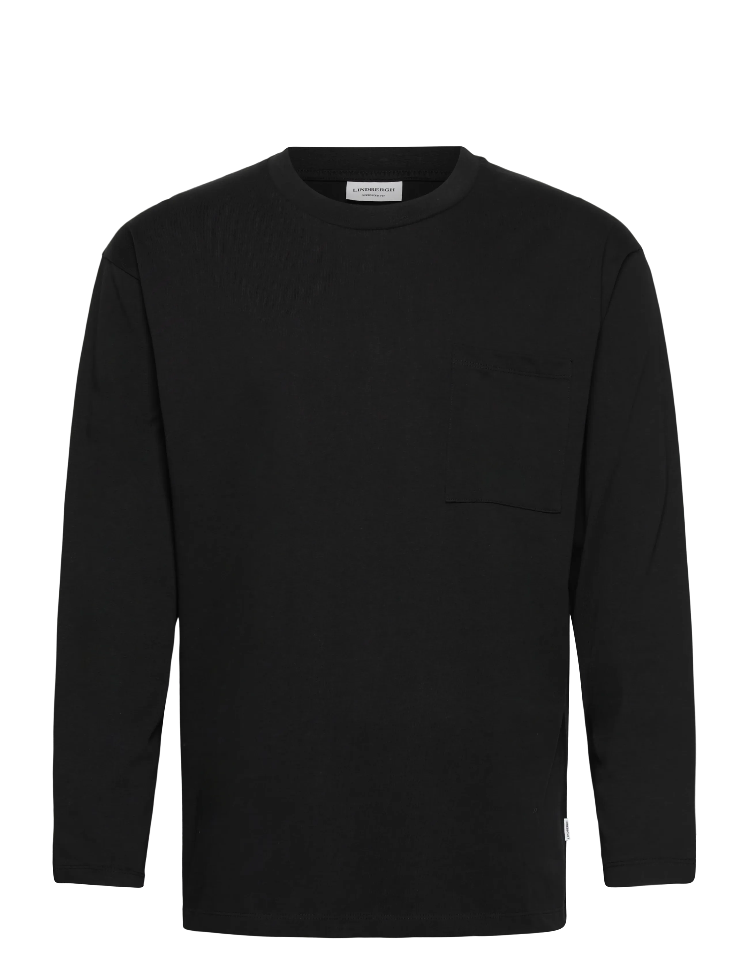 LINDBERGH Oversized Pocket Tee L/S Schwarz - XL - Herren