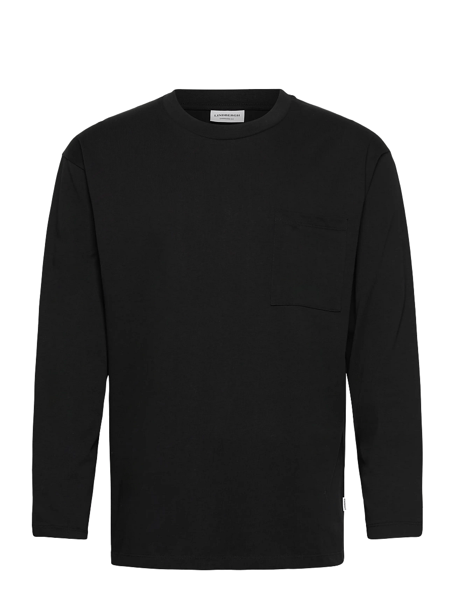 Lindbergh - Oversized pocket tee L/S - langärmelig - black - 0