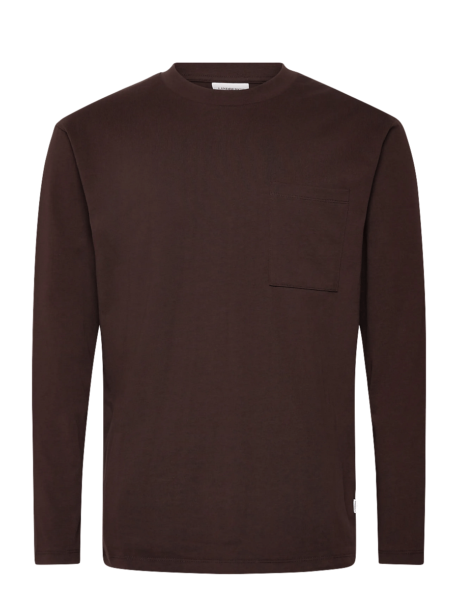 Lindbergh - Oversized pocket tee L/S - langärmelig - dk burgundy - 0