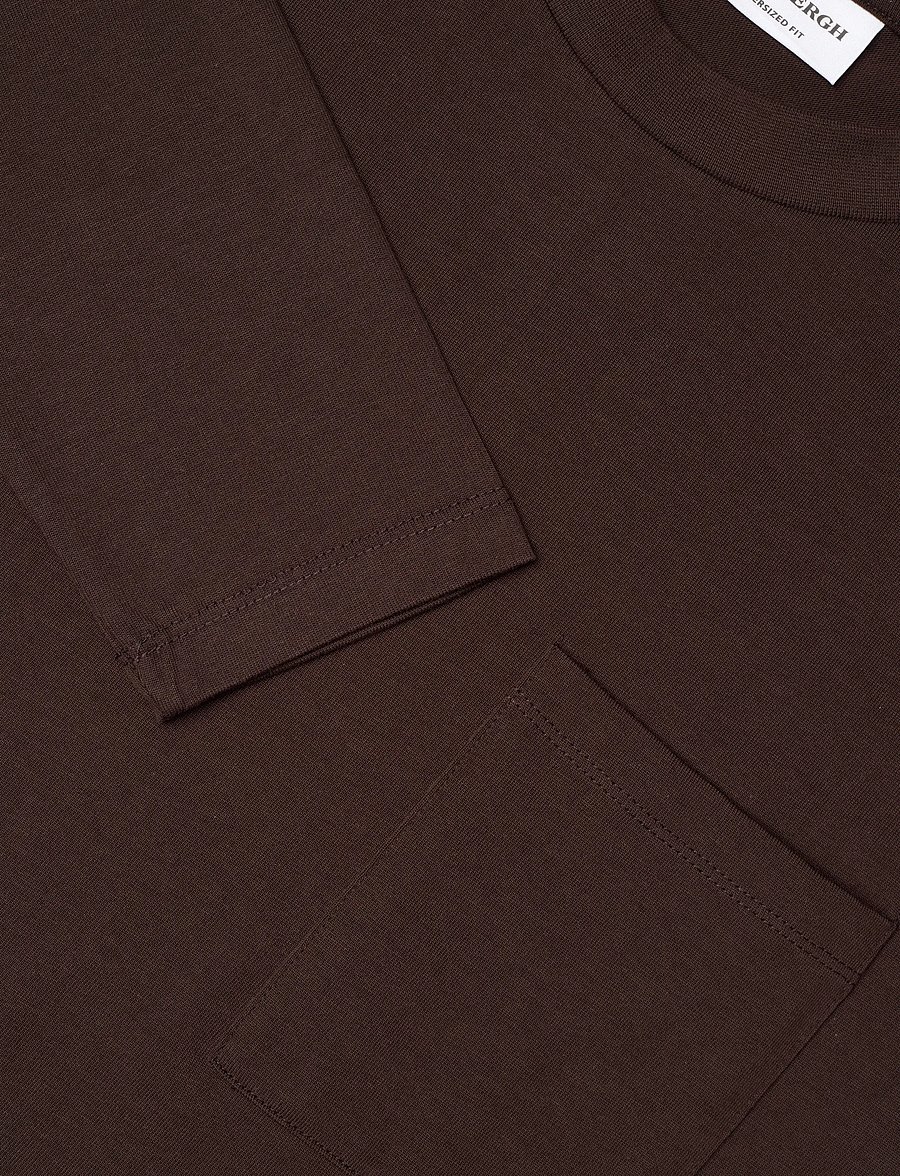 Lindbergh - Oversized pocket tee L/S - langärmelig - dk burgundy - 2