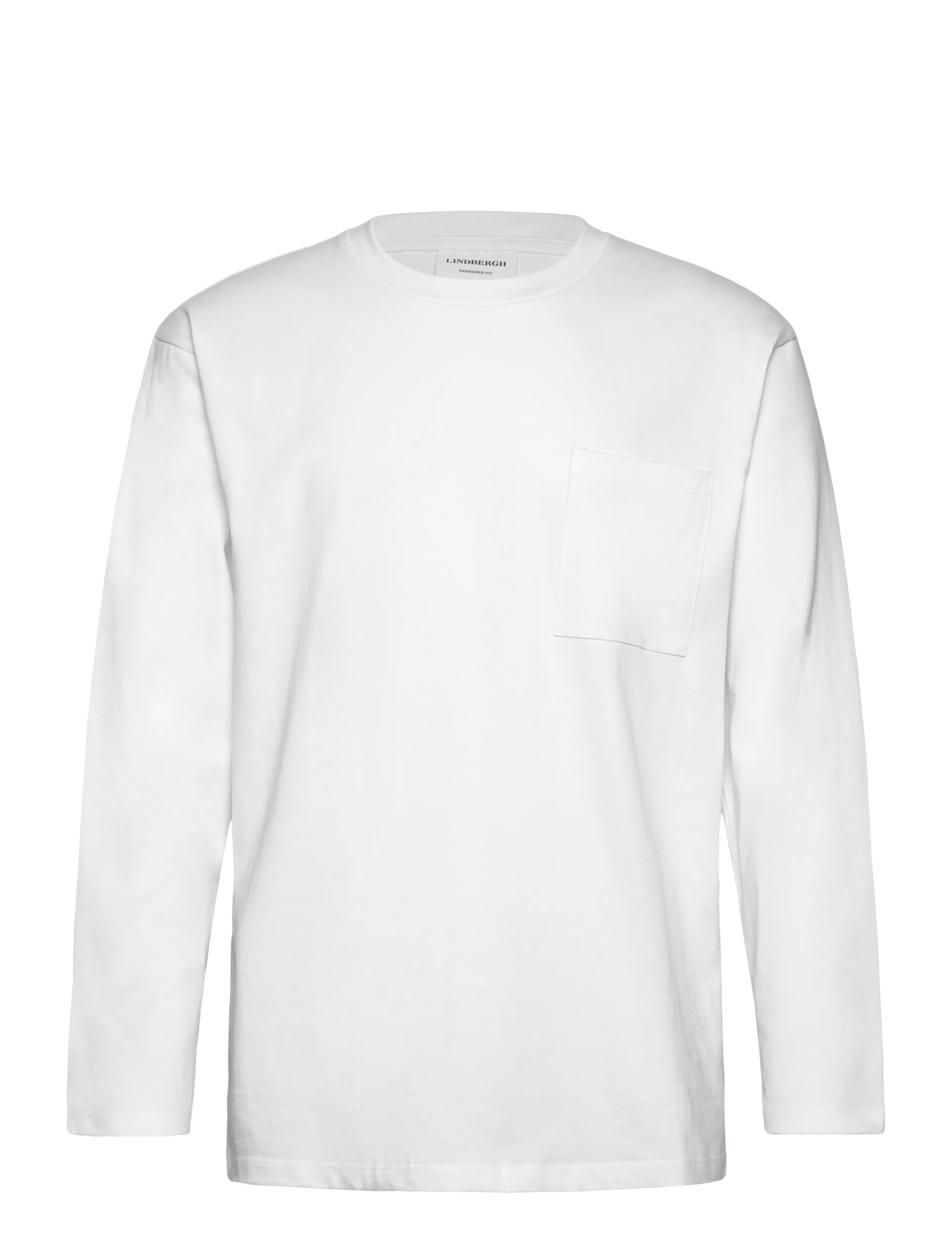 LINDBERGH Oversized Pocket Tee L/S Weiß - XL - Herren