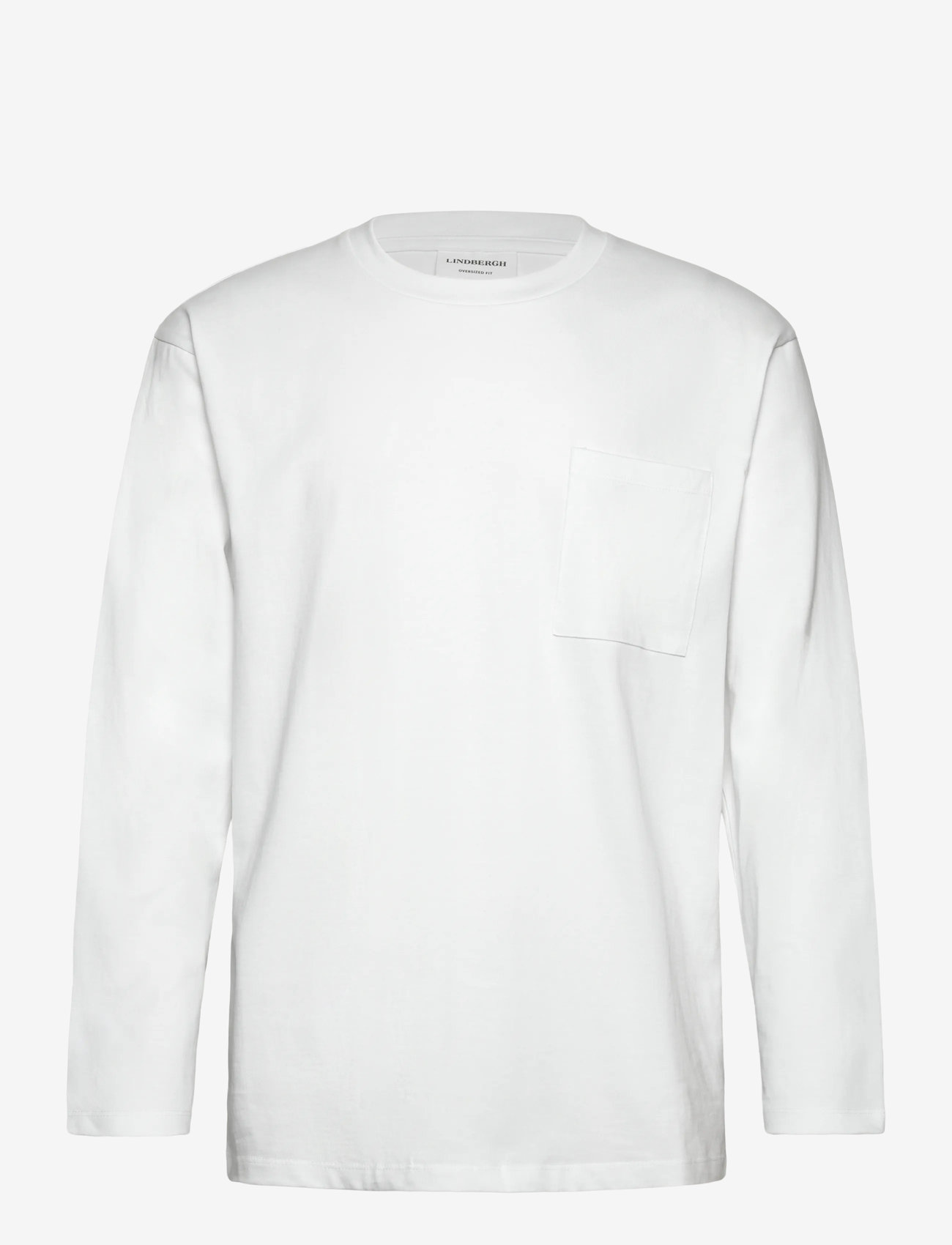 Lindbergh - Oversized pocket tee L/S - laveste priser - white - 0