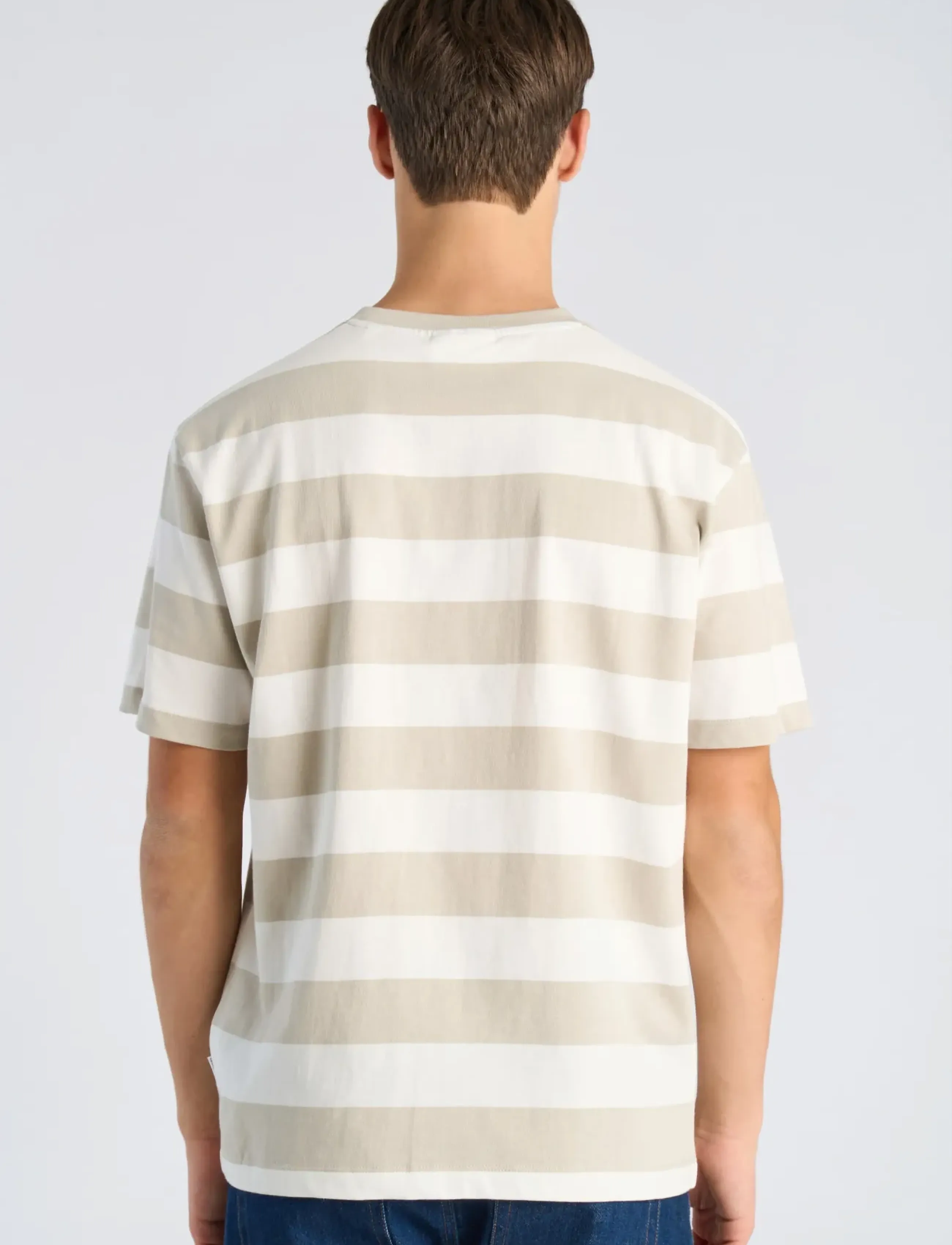 Lindbergh - Striped oversized o-neck tee S/S - lühikeste varrukatega t-särgid - lt grey stone - 4