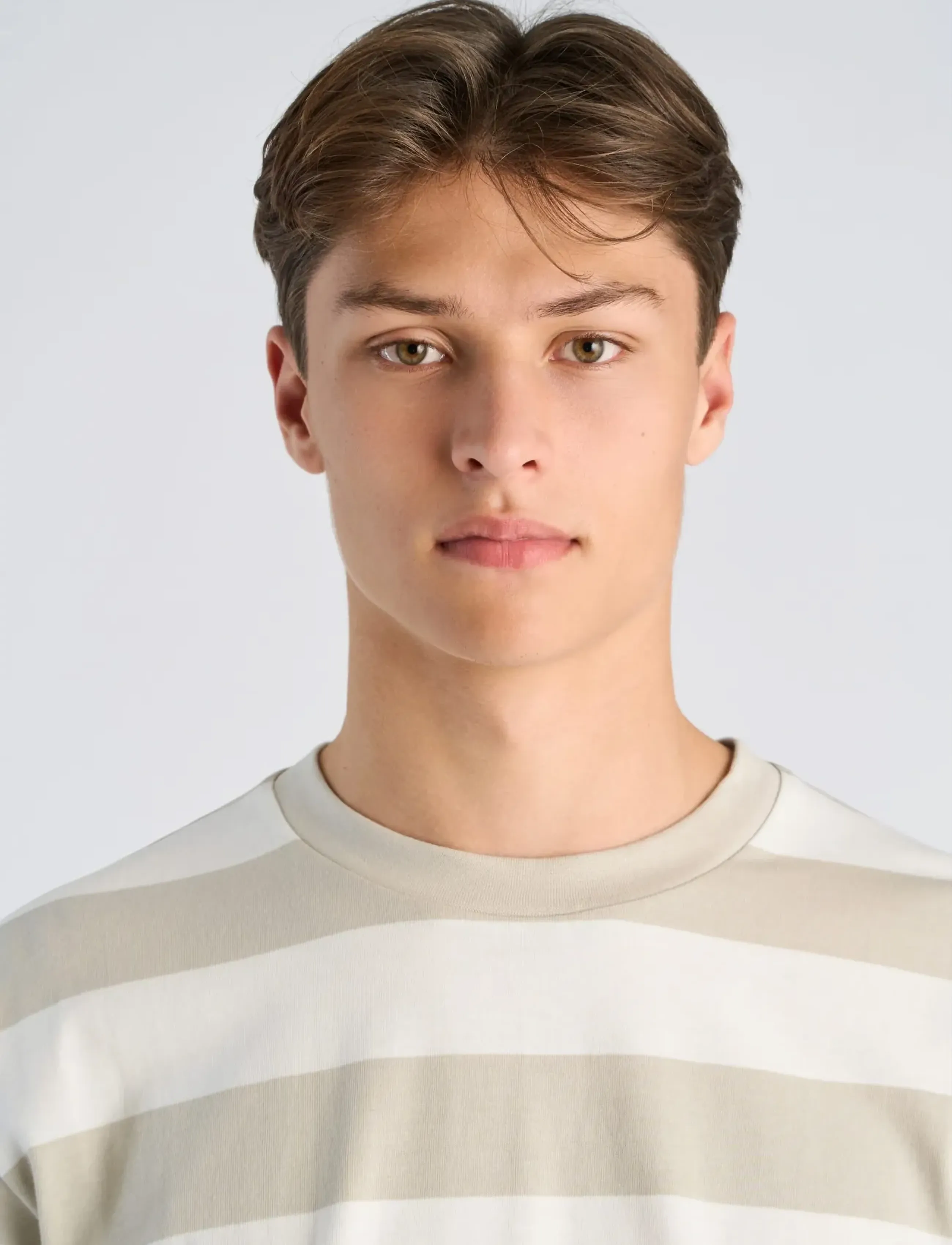 Lindbergh - Striped oversized o-neck tee S/S - lühikeste varrukatega t-särgid - lt grey stone - 5