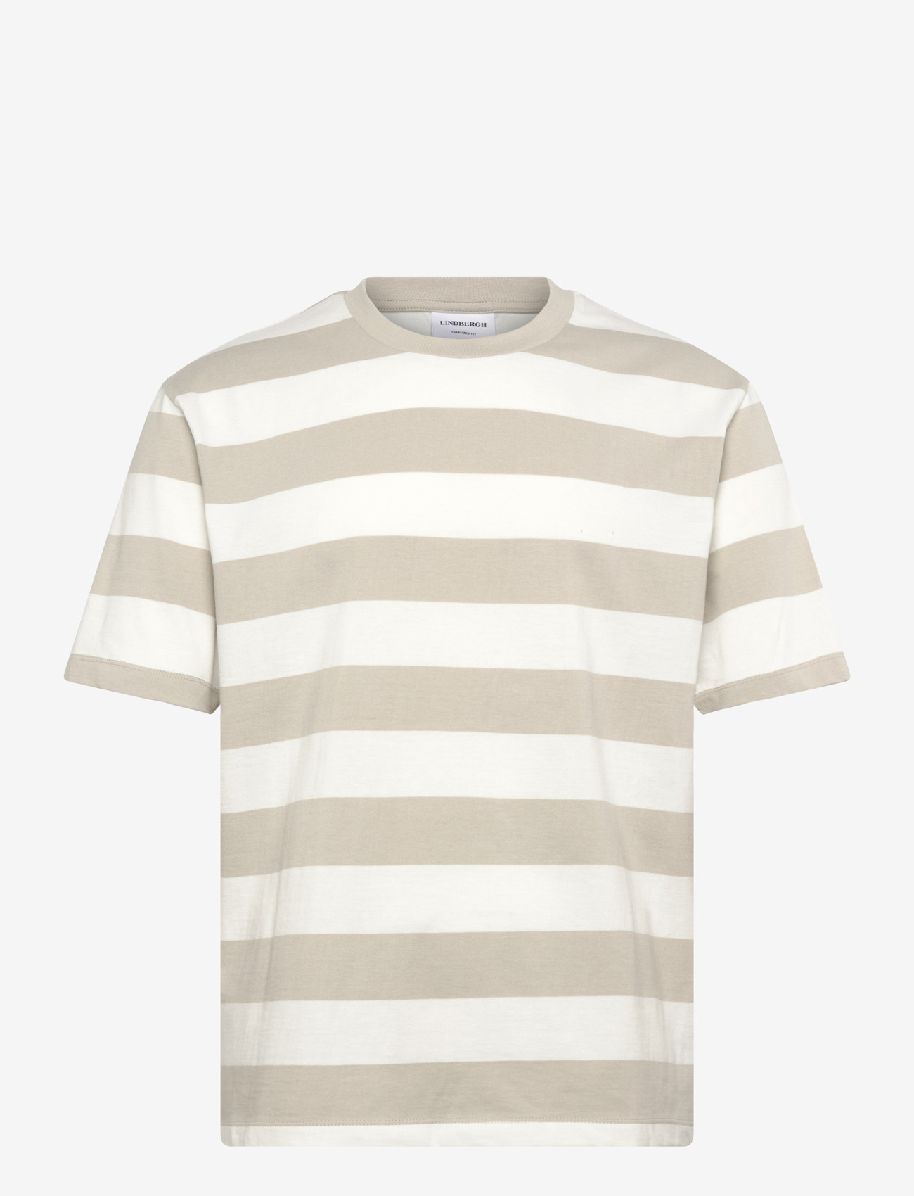 Lindbergh - Striped oversized o-neck tee S/S - lühikeste varrukatega t-särgid - lt grey stone - 1