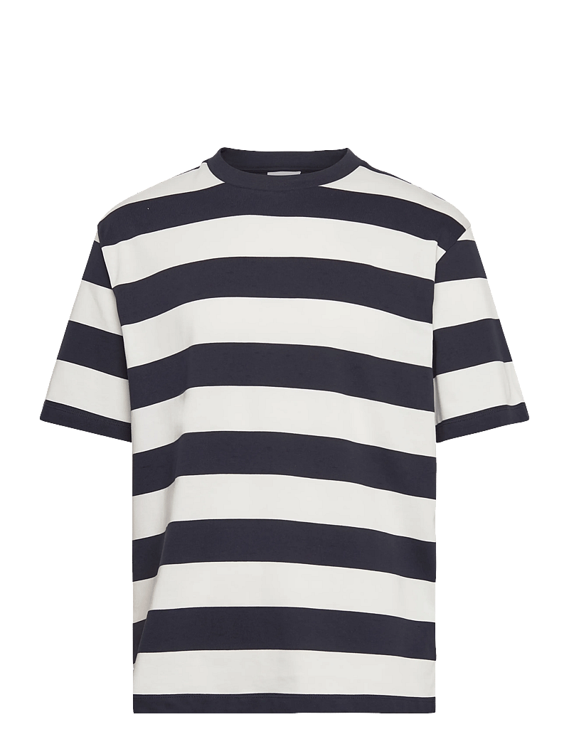 Lindbergh - Striped oversized o-neck tee S/S - kurzärmelig - navy - 1