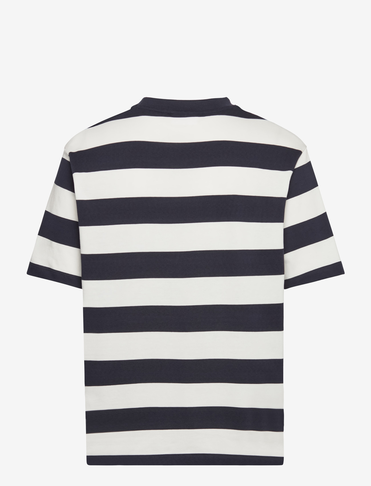 Lindbergh - Striped oversized o-neck tee S/S - short-sleeved t-shirts - navy - 2