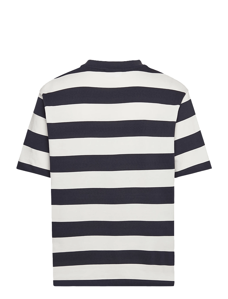 Lindbergh - Striped oversized o-neck tee S/S - kurzärmelig - navy - 2