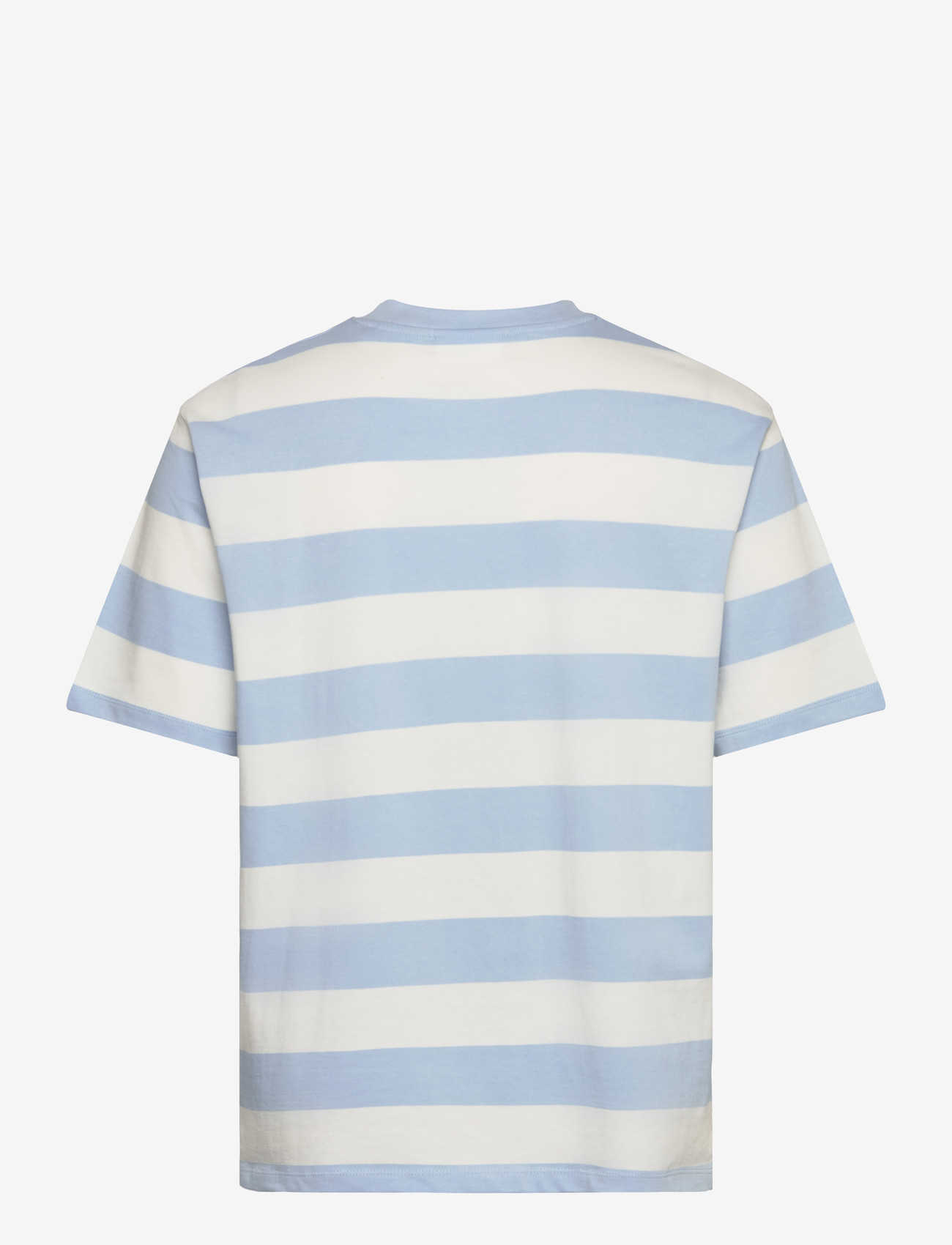 Lindbergh - Striped oversized o-neck tee S/S - kortærmede t-shirts - soft blue - 2