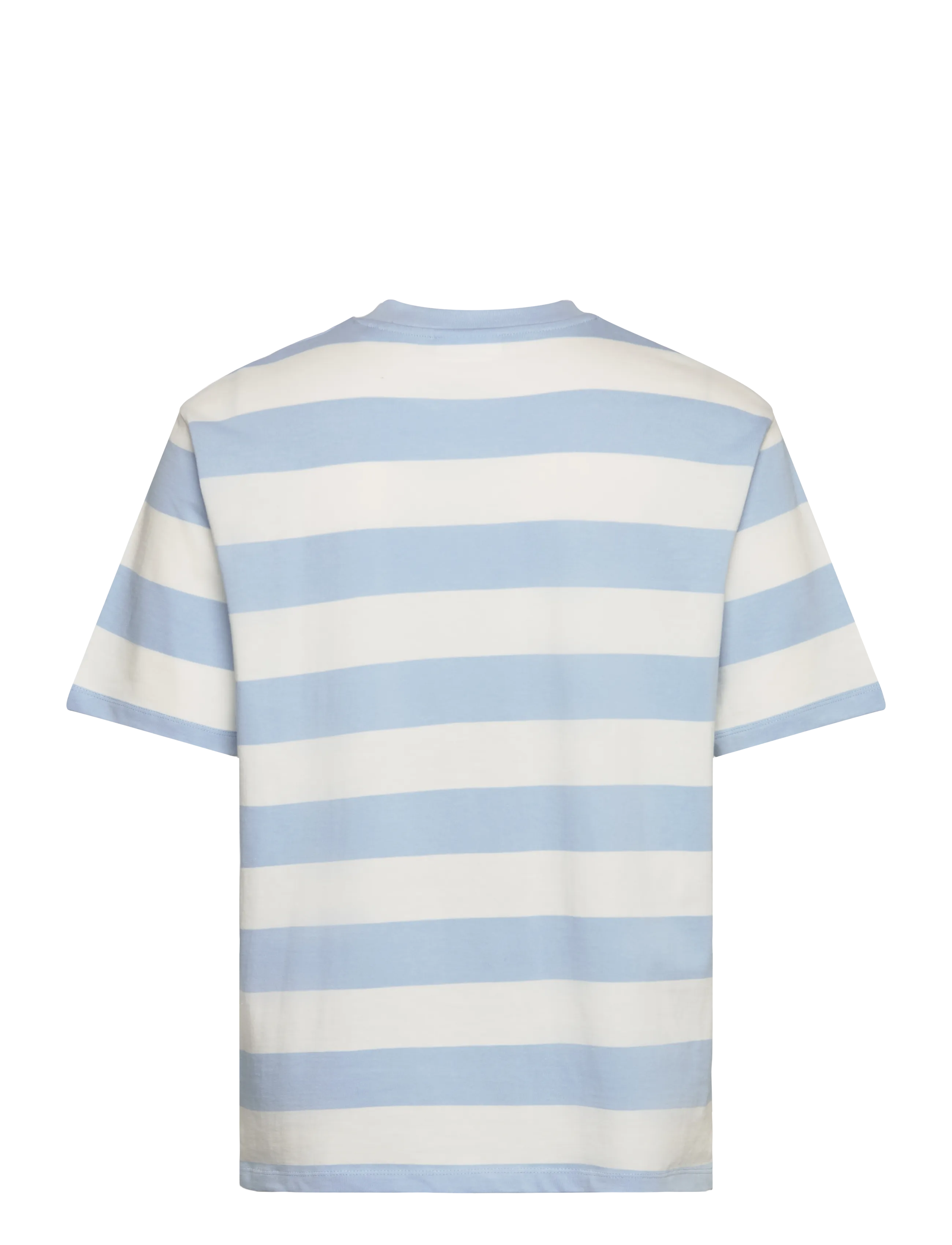 Lindbergh - Striped oversized o-neck tee S/S - kortärmade t-shirts - soft blue - 2
