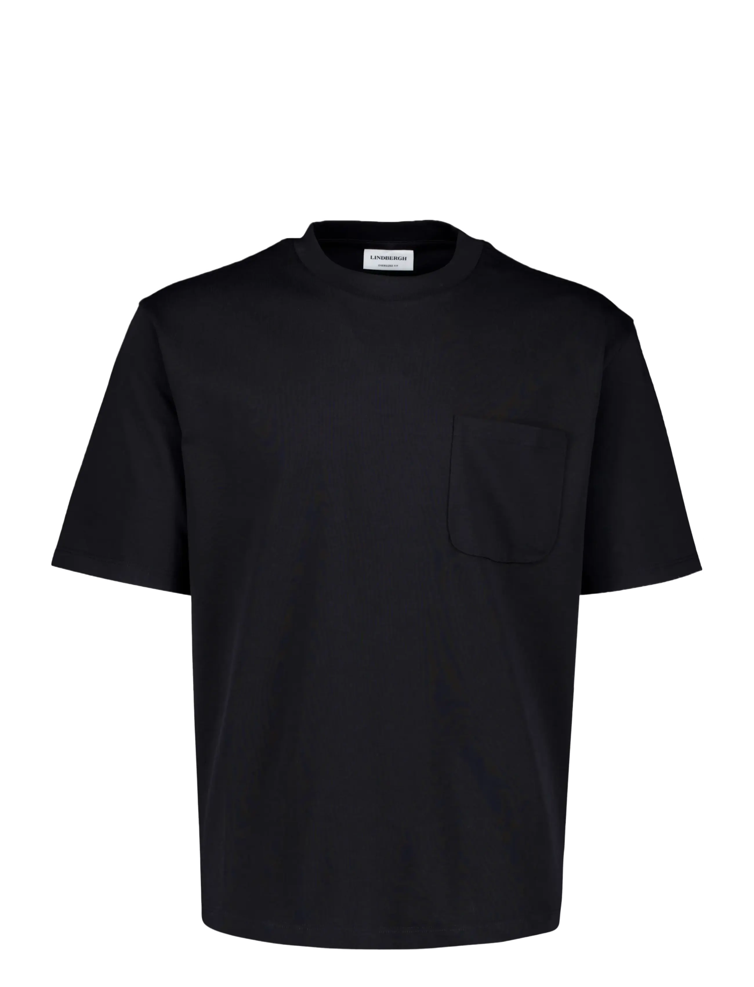 Lindbergh O-neck tee oversized cropped S/S - Lindbergh - BLACK / black