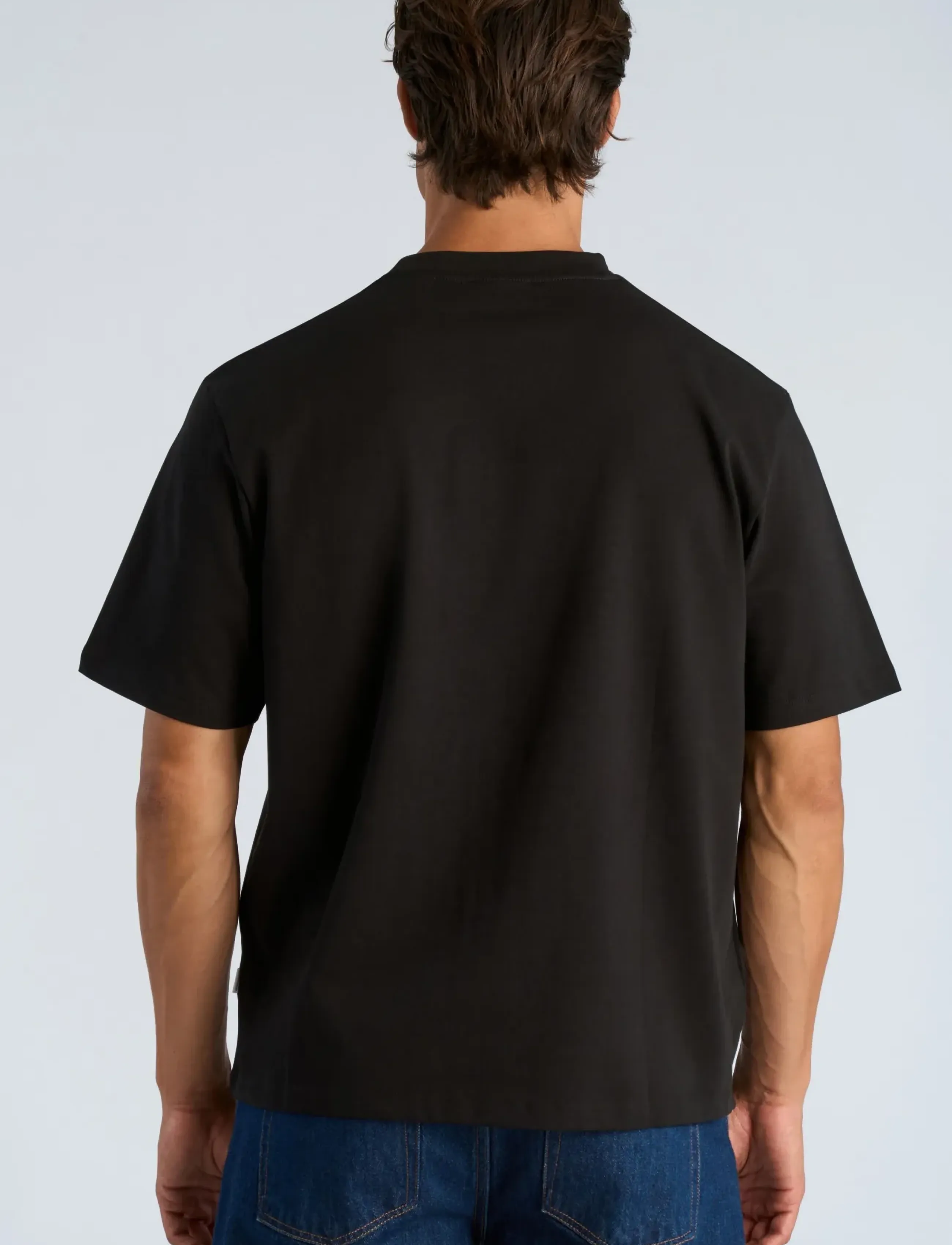 Lindbergh - O-neck tee oversized cropped S/S - lühikeste varrukatega t-särgid - black - 4