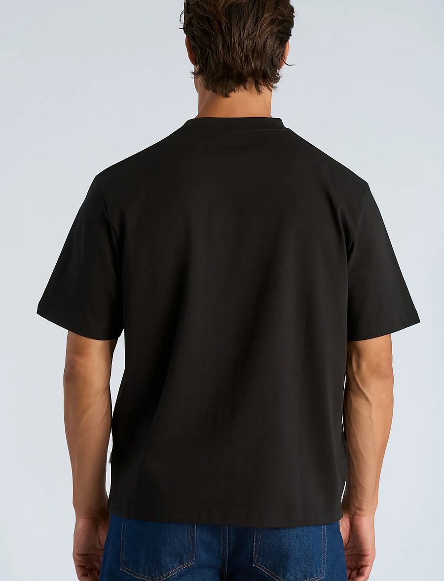 Lindbergh - O-neck tee oversized cropped S/S - lühikeste varrukatega t-särgid - black - 4