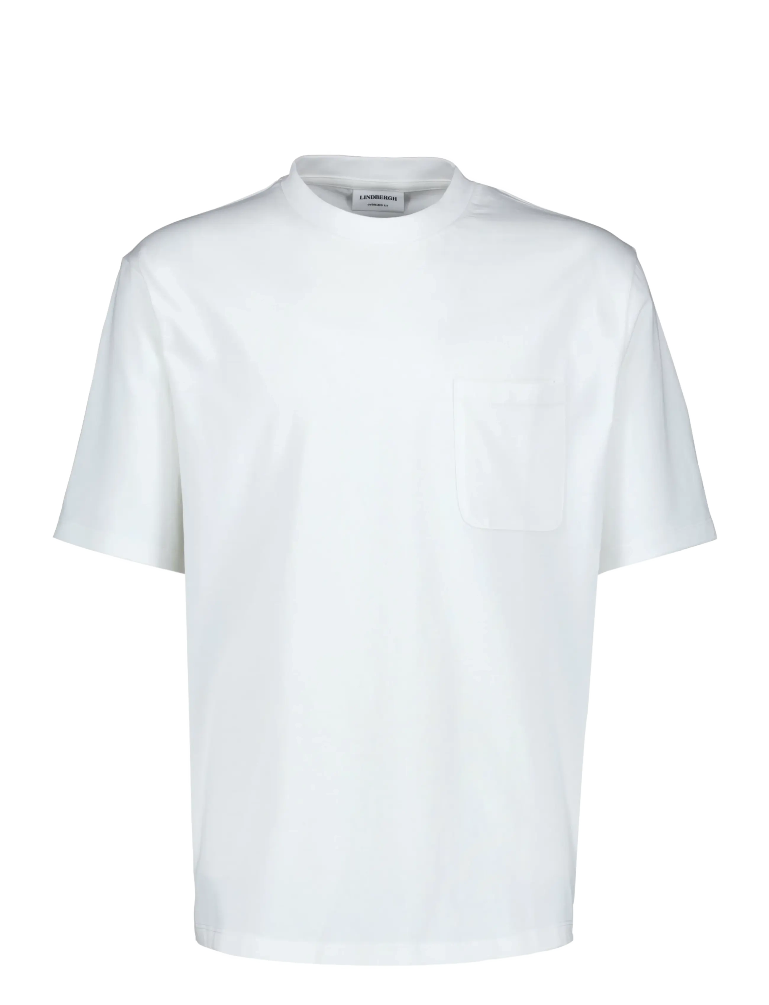 Lindbergh O-neck tee oversized cropped S/S - Lindbergh - WHITE / white