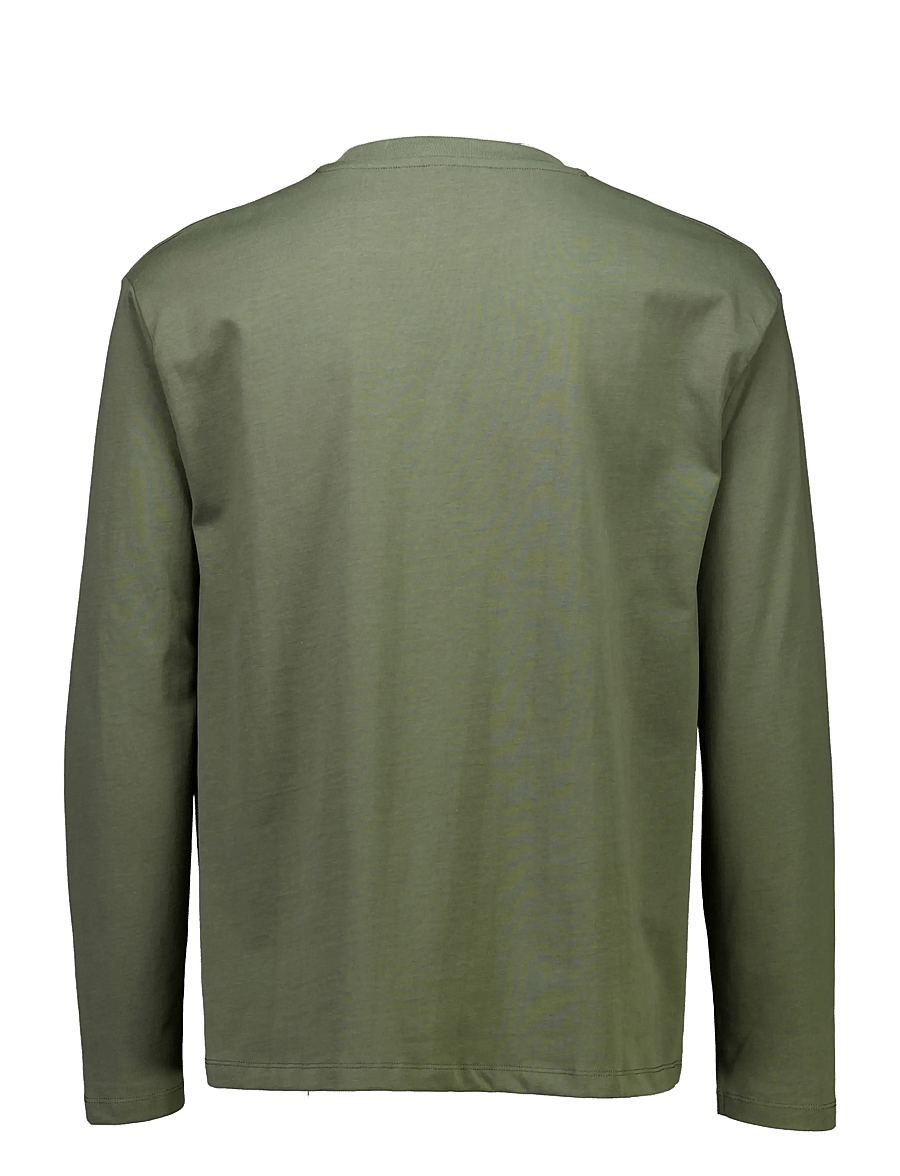 Lindbergh - O-neck tee oversized cropped L/S - langärmelige t-shirts - army - 1
