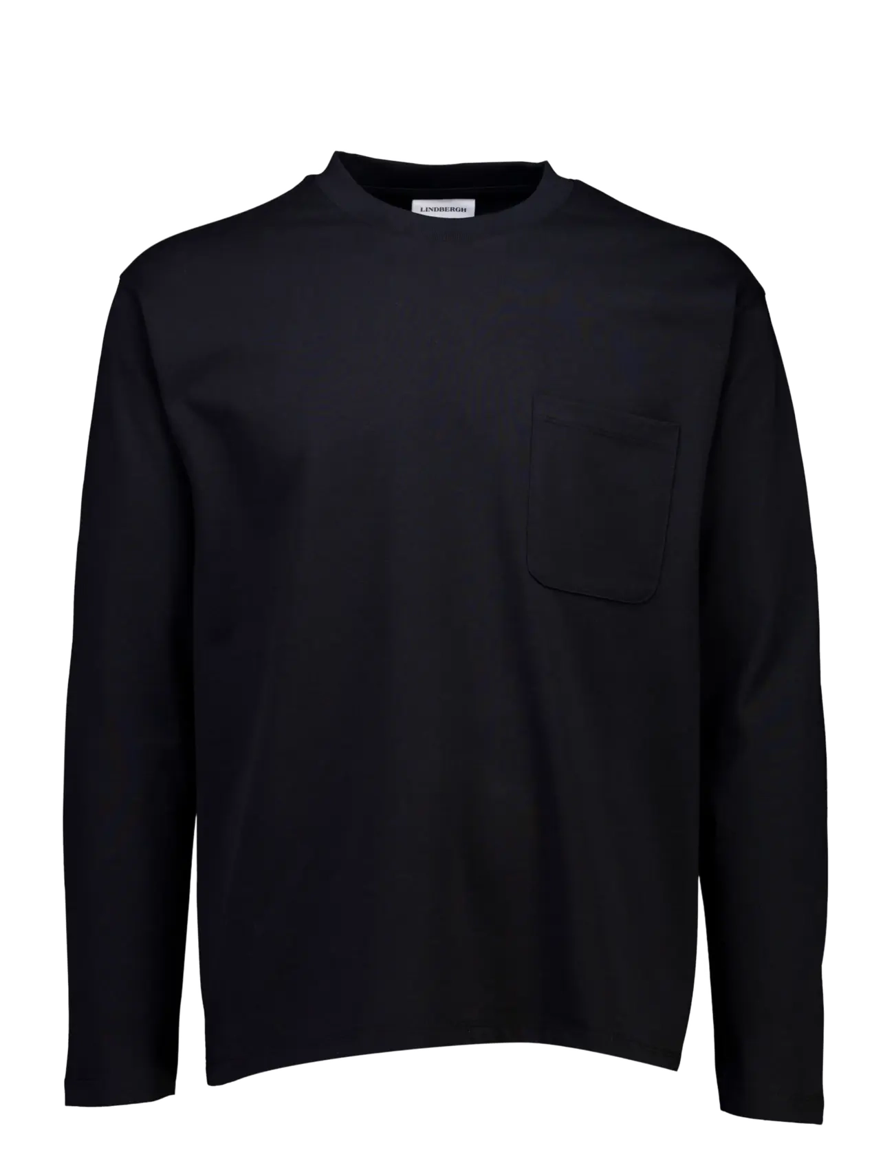 Lindbergh O-neck tee oversized cropped L/S - Lindbergh - BLACK / black