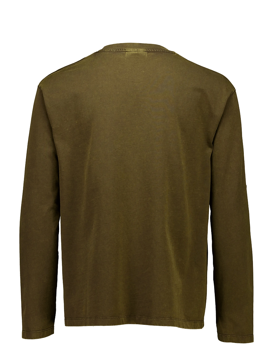 Lindbergh - O-neck tee oversized cropped L/S - langärmelige t-shirts - dk brown - 2