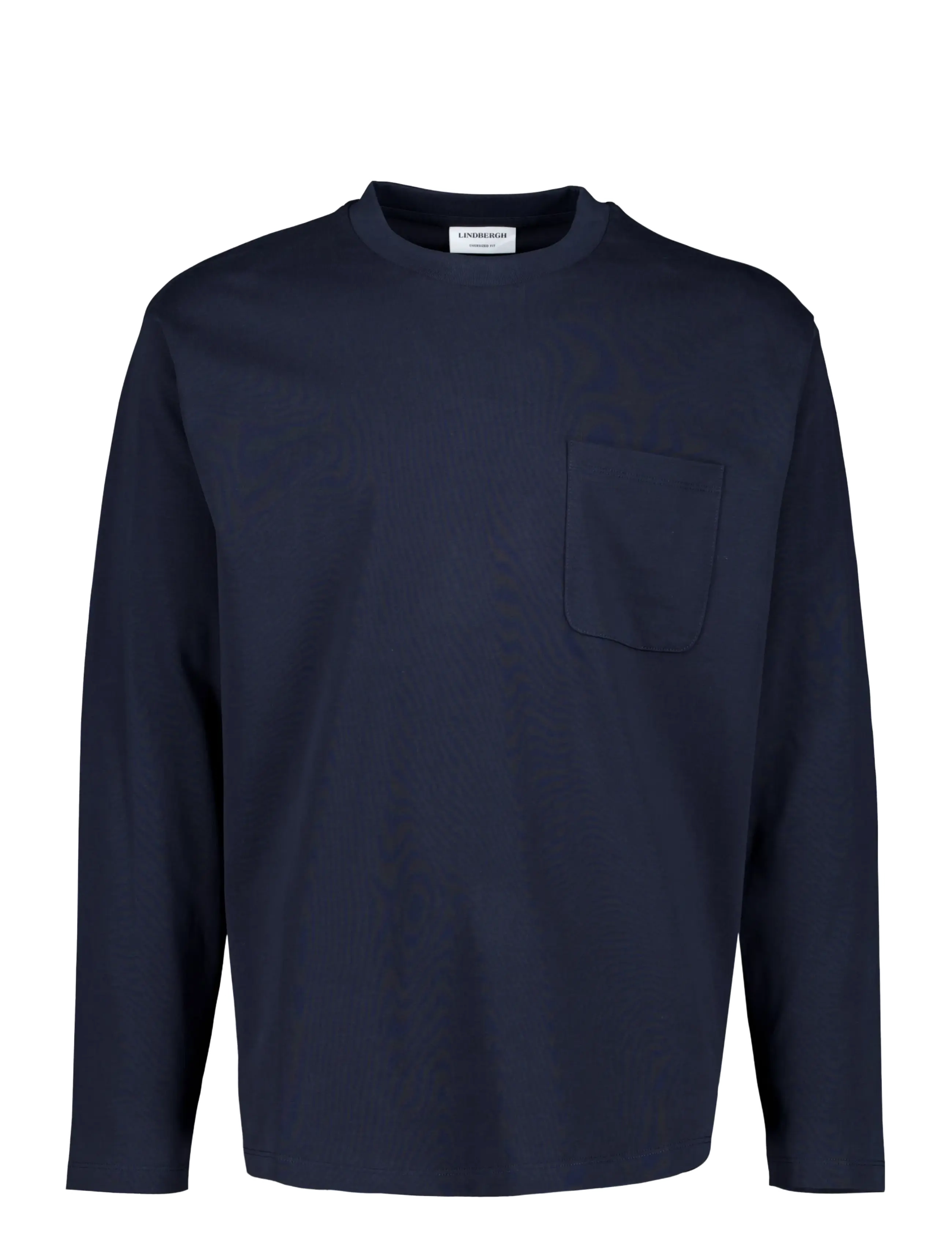 Lindbergh O-neck tee oversized cropped L/S - Lindbergh - NAVY / navy