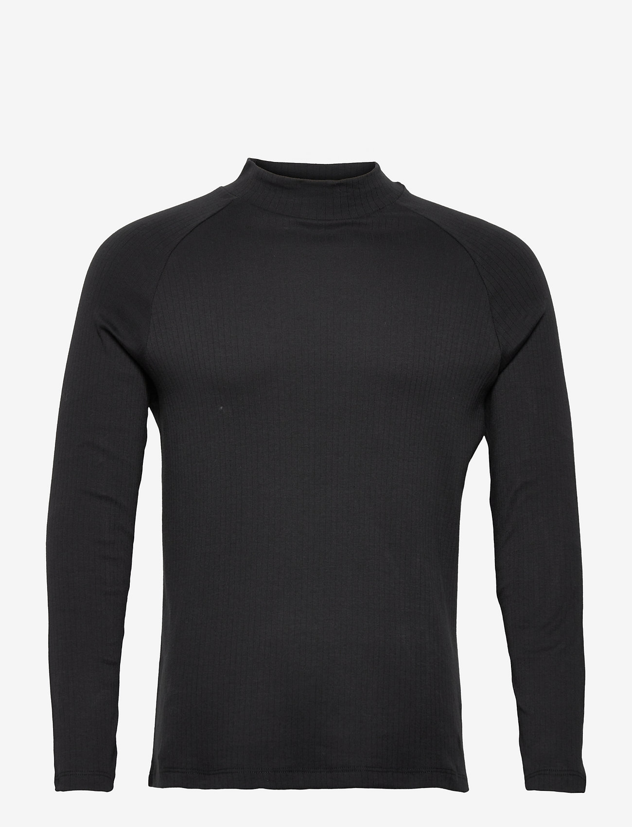 Lindbergh - Rib mock neck tee L/S - black - 0