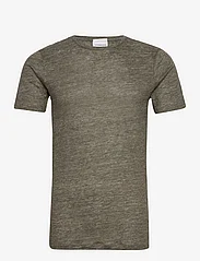 Lindbergh - Linen tee S/S - basic t-shirts - stone mix - 0