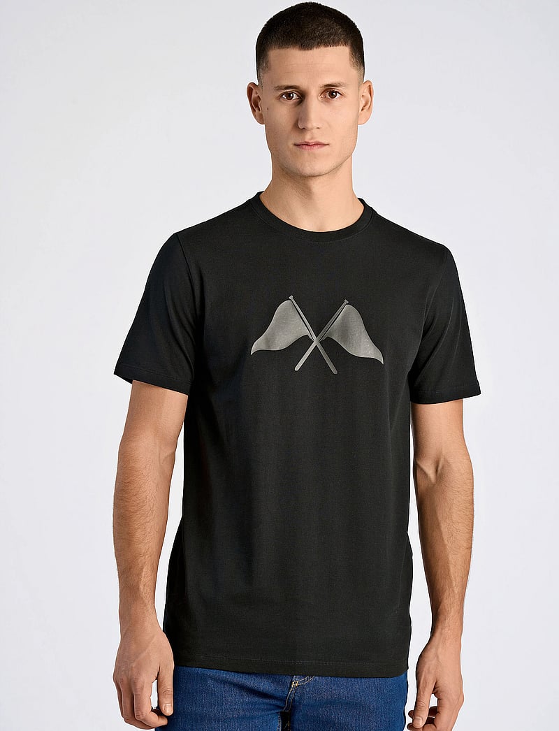 Lindbergh - Copenhagen print tee S/S - kortärmade t-shirts - black - 0