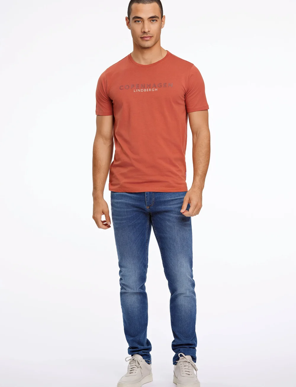 Lindbergh - Copenhagen print tee S/S - stutterma bolir - clay - 4