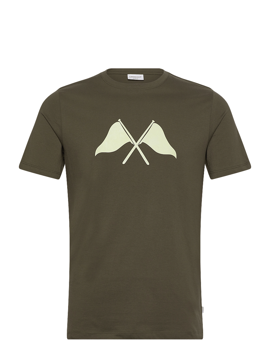 Lindbergh - Copenhagen print tee S/S - lühikeste varrukatega t-särgid - dk jungle green - 1