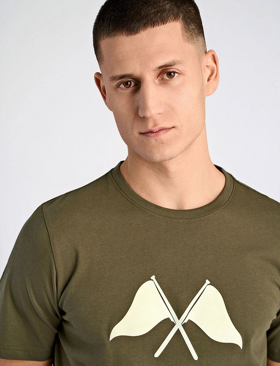 Lindbergh - Copenhagen print tee S/S - lühikeste varrukatega t-särgid - dk jungle green - 5