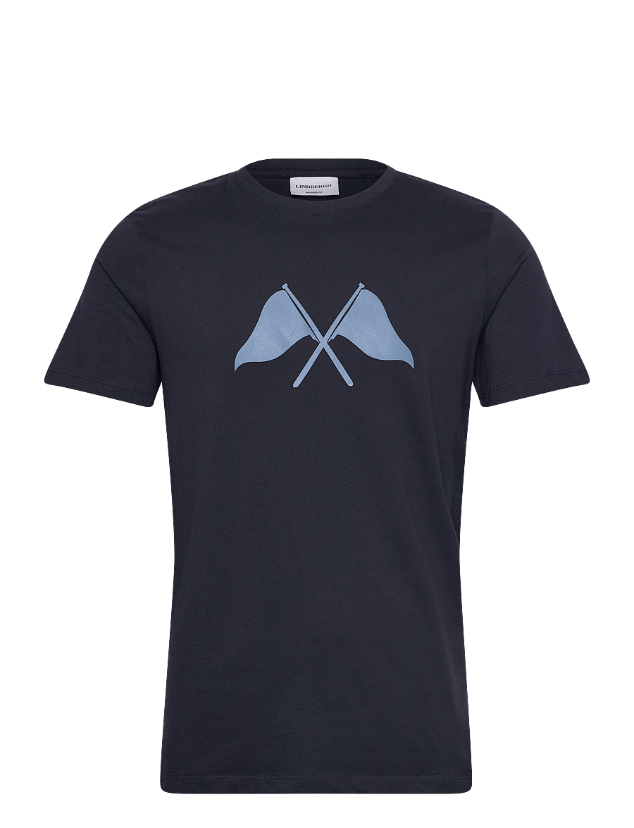 Lindbergh - Copenhagen print tee S/S - kortärmade t-shirts - navy - 1